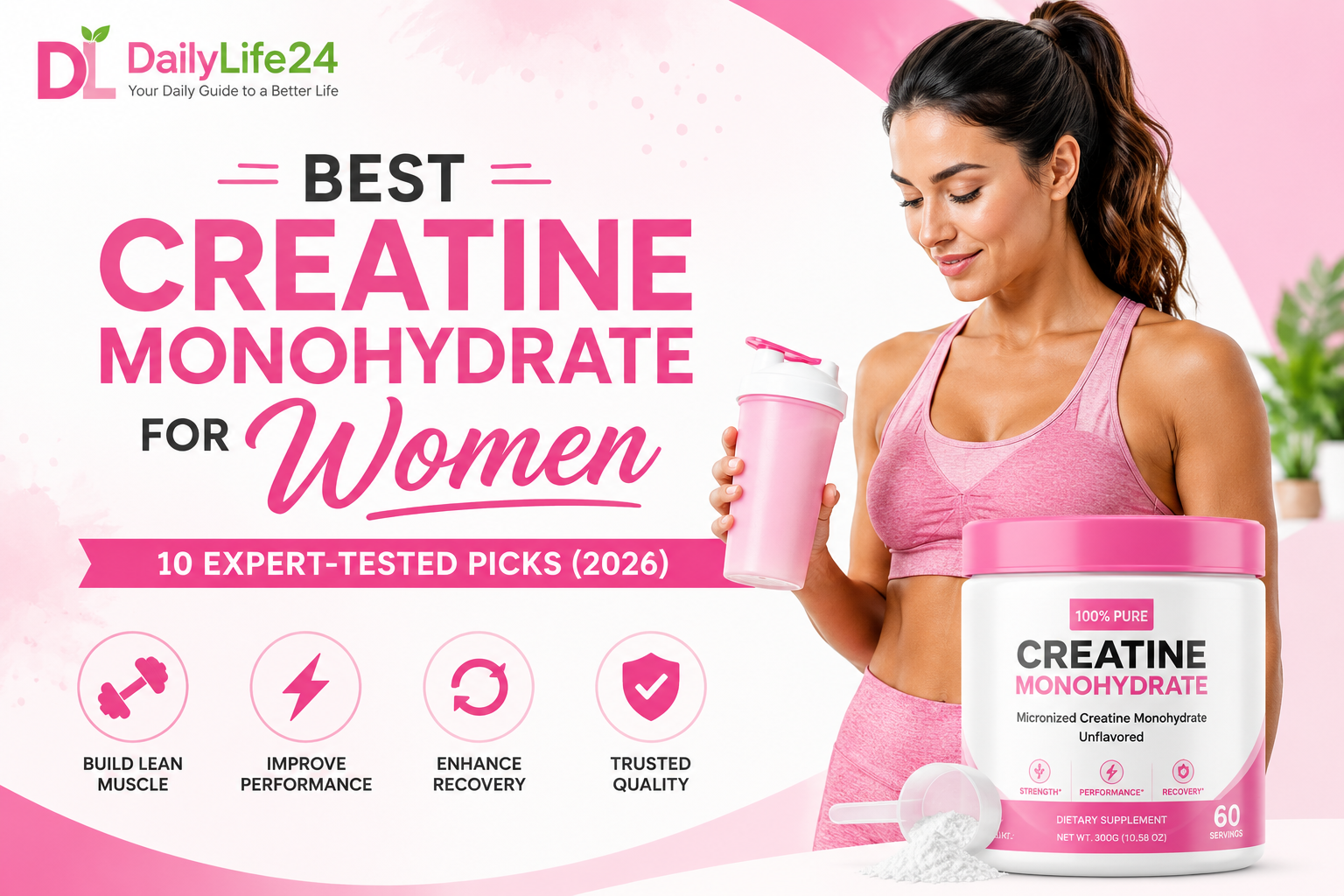 Best Creatine Monohydrate for Women – Top Expert-Tested Creatine Supplements for Strength, Recovery and Performance (2026)
