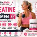 Creatine for women over 40 guide explaining menopause, healthy aging, muscle strength, and recovery benefits.