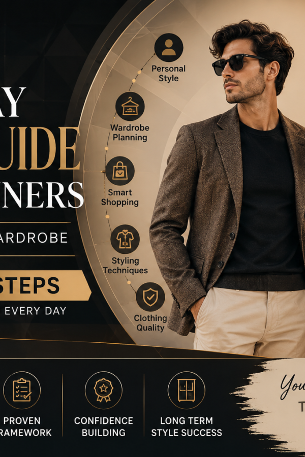 Everyday style guide for beginners showing a smart wardrobe planning system
