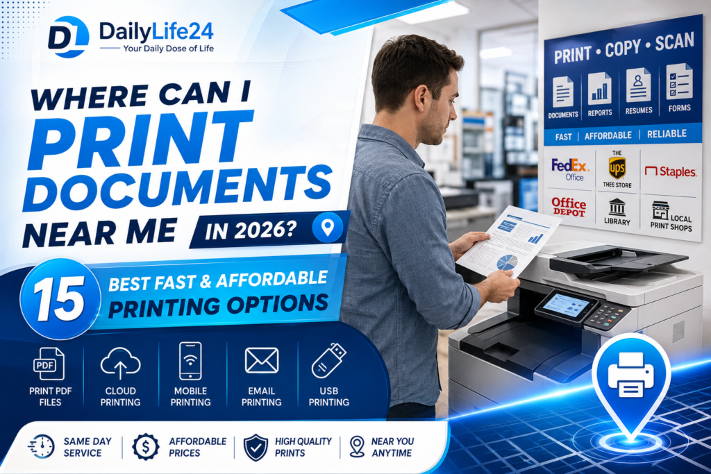 Where Can I Print Documents Near Me 2026 - Best Local Printing Services, FedEx, UPS, Staples & Office Depot Guide